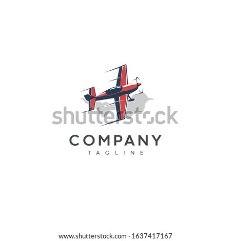 aerobatic plane logo vector illustration