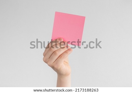 Similar – Image, Stock Photo Hands holding Post-it with “Just do it!” written on it. Motivation.