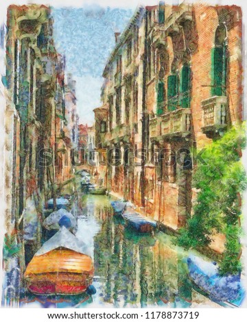 WATER STREAM Canvas Art Print for Wall Decor and Painting of Scenic View Landsca