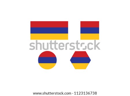 Armenia national flag symbols coat of arms europe asia emblem yellow blue and red