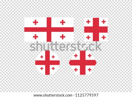 Georgia national flag red cross Asia Europe coat of arms symbol sign