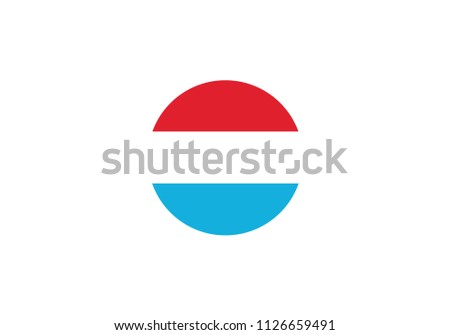 Luxembourg national flag tricolor coat of arms red white light blue vector country emblem state symbol