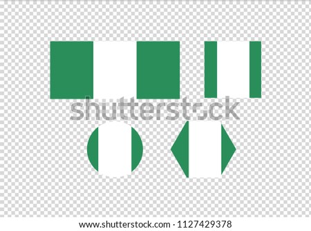 Nigeria national flag symbol coat of arms green and white country emblem africa