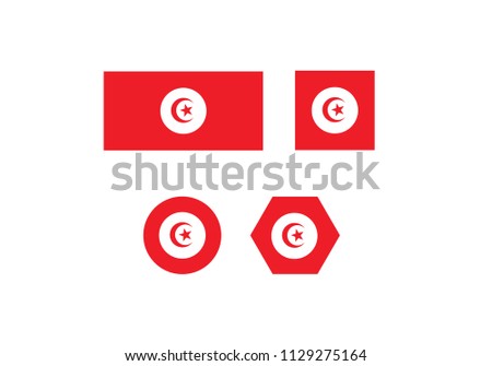 Tunisia national flag coat of arms country emblem state symbol