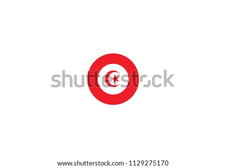 Tunisia national flag coat of arms country emblem state symbol