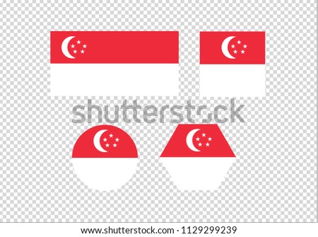 Singapore national flag coat of arms country emblem state symbol