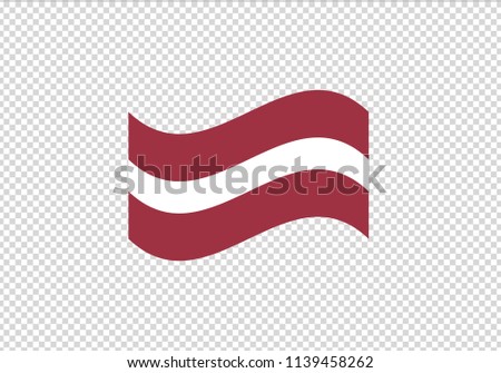 Latvia flag waving country emblem coat of arms state sign