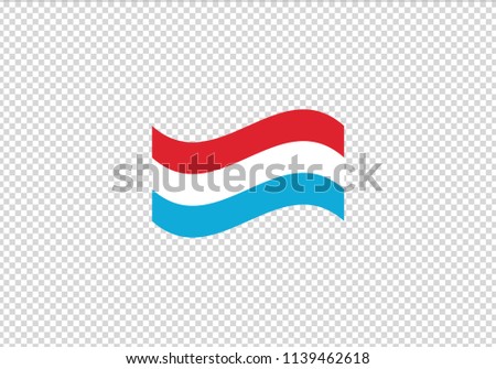 Luxembourg flag waving coat of arms country emblem state symbol