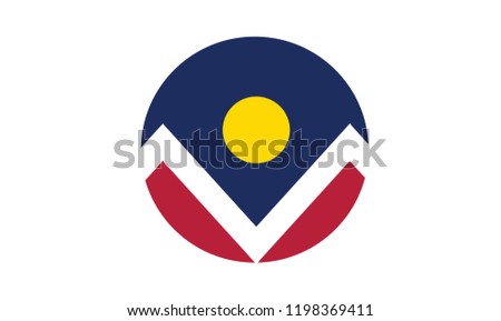 Denver city flag Colorado emblem symbol