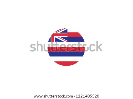 Hawaii national flag circle shape country emblem state symbol