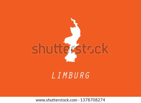 Limburg outline map Netherlands region Holland province