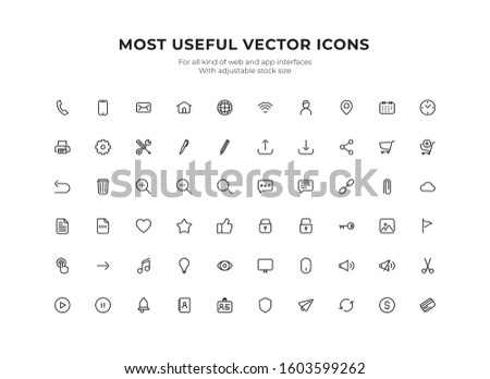 Most useful vector icons for all kind of web and app interfaces
With adjustable stock size
