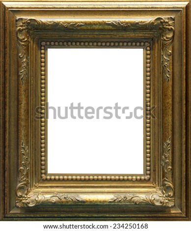 The old gold wooden frame