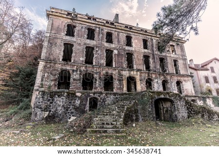 Similar – Image, Stock Photo abandoned hotel Hotel