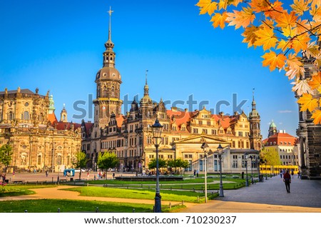 Similar – Foto Bild Altstadt Dresden mit einem Zipfel Frauenkirche