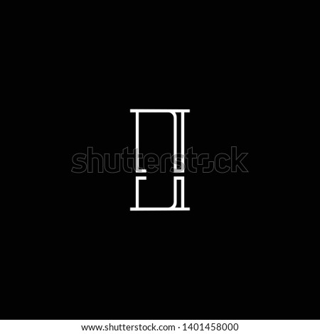 Initial DI letter logo design in black background Foto stock © 