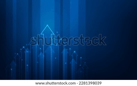 business investment graph arrow up to success. graph technology to success. financial data increase strategy. market chart profit money. vector illustration fantastic.