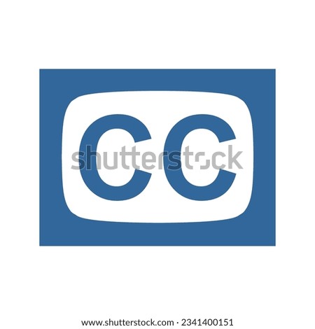 Vector graphic of the closed captioning symbol