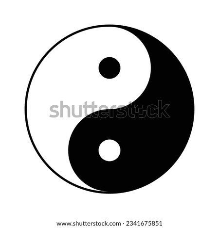 Vector graphic of Yin and Yang symbol
