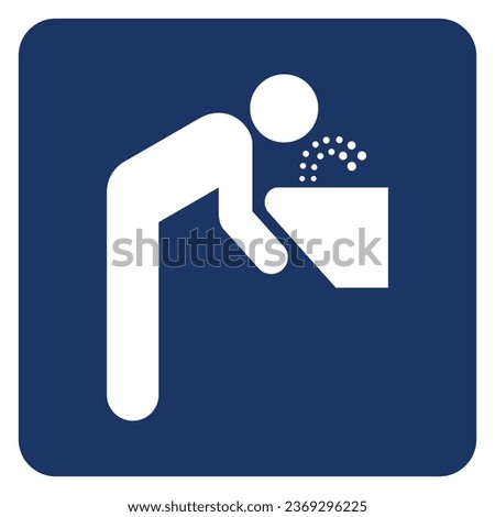 Vector graphic of sign indicating a drinking water fountain
