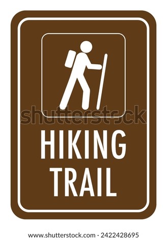 Vector graphic of sign indicating a hiking trail or path route