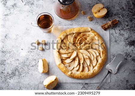 Similar – Image, Stock Photo Apple Galette served on table