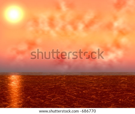 Beautiful Sunset Background With Plenty Of Room For Your Text