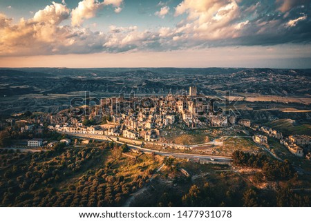 Similar – Image, Stock Photo Country landscape in Basilicata, Italy, at summer