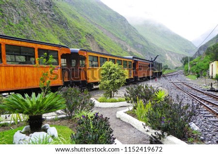 Similar – Foto Bild Andean railway in Alausi Ecuador goes to the devil’s nose