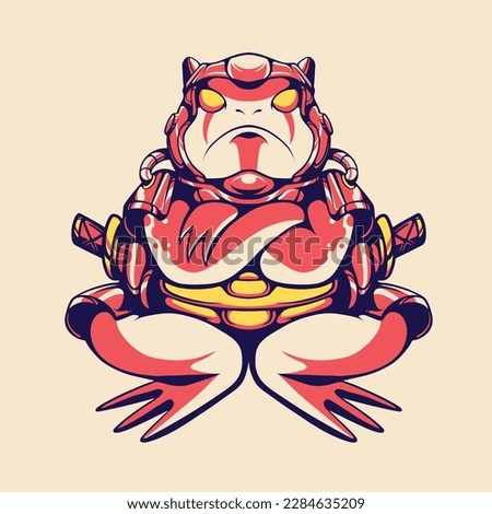 japanese character frog vector art