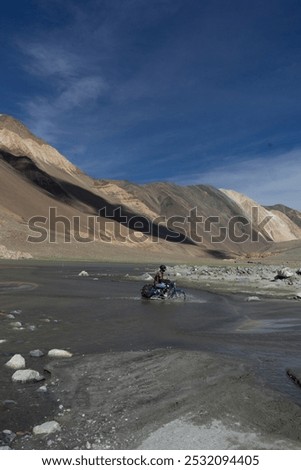 Similar – Foto Bild fahrt auf dem motorrad quer durch den norden griechenlands | roadmovie