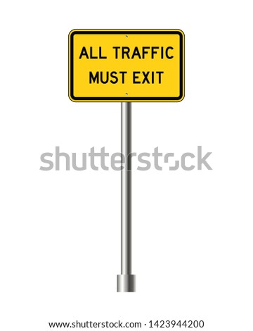 Road sign. Hand-drawn traffic sign icon in the United States. Isolated on white background. Vector illustration. Eps 10.