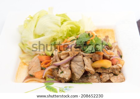 Beef Salad with juicy dressing, thai call 