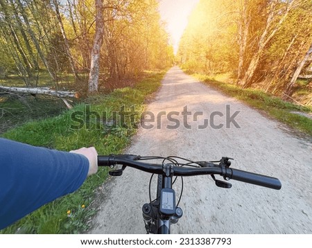 Similar – Image, Stock Photo First person view of motor-bike speedometer