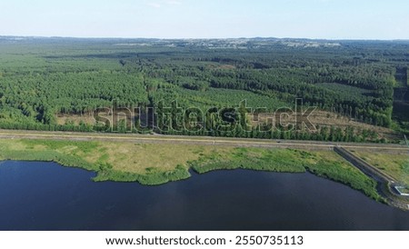 Similar – Image, Stock Photo Floating boat in peaceful clear water