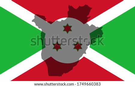 Contour of Burundion National flag