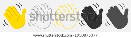 Hand icon for invite in Clubhouse social network. Clubhouse invite symbol isolated on white background. Vector EPS 10. Vector illustration