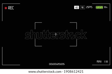 Camera viewfinder frame illustration vector,Can be used for web, print and mobile