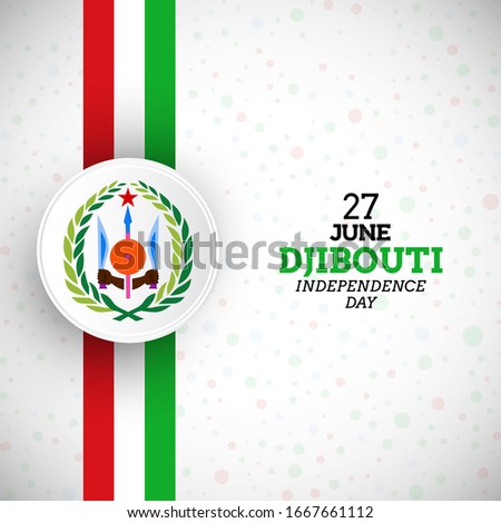 Abstract Djibouti independence day illustration with unique Djibouti flag vector background.