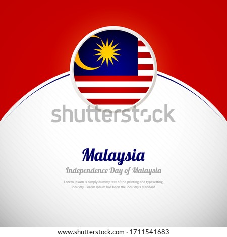 Malaysia happy independence day with elegant colorful country flag background