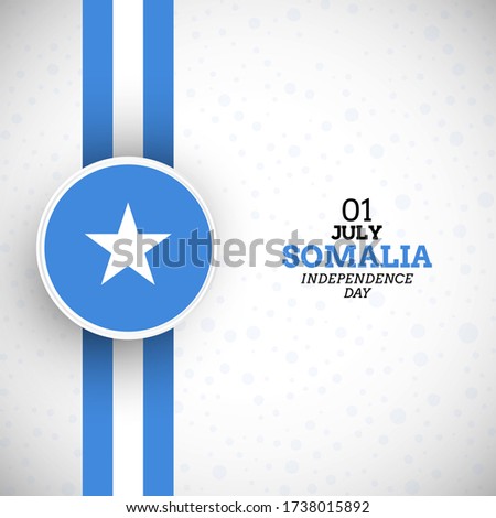 Classic Somalia independence day illustration with unique Somalia flag vector background