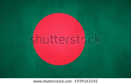 Watercolor texture flag of Bangladesh. Creative grunge flag of Bangladesh country with shining background