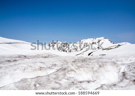 snow mountain or we know \'Japan alp\' once hill in japan