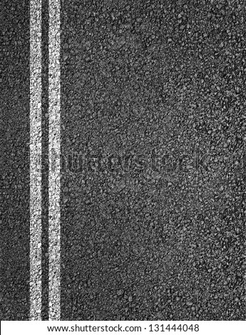 Double lines asphalt road background