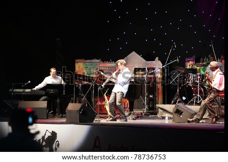 LVIL, UKRAINE - JUNE 4: Jeff Lorber Fusion in concert during Alfa Jazz Festival on June 4, 2011 in Lviv, Ukraine.