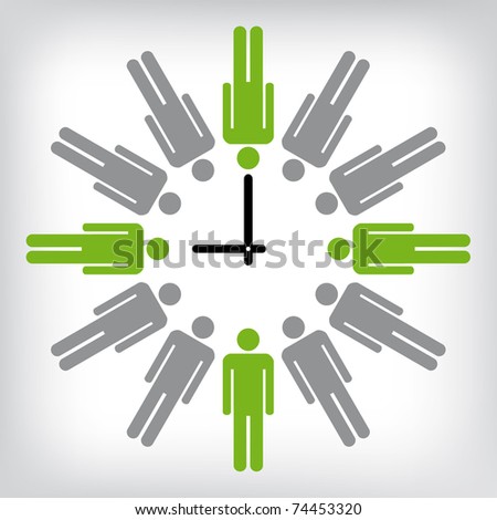 Human clock conceptual illustration