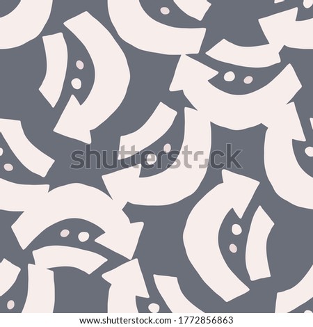 Abstract rotating arrows seamless pattern. gray background. Geometric style. Designed for wrapping paper, wallpaper, textile, fabric. Vector illustration.