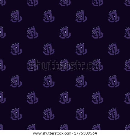 Abstract dark seamless pattern with arrows. Purple geometric elements. Surface design. Perfect for wrapping paper, wallpaper, textile, fabric. Vector illustration.