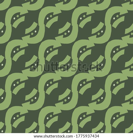 Seamless pattern with arrows in green and khaki colors. Military style. Designed for wrapping paper, wallpaper, textile, fabric. Vector illustration.