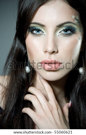 Close-up portrait of a gorgeous woman